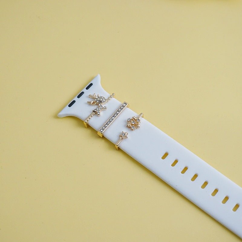 Christmas Tree Gold watch band charm