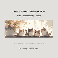 Cute cat-themed gaming mouse pad