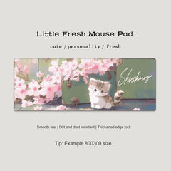 Stylish cat desk mat for gamers