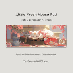 Cute cat-themed gaming mouse pad