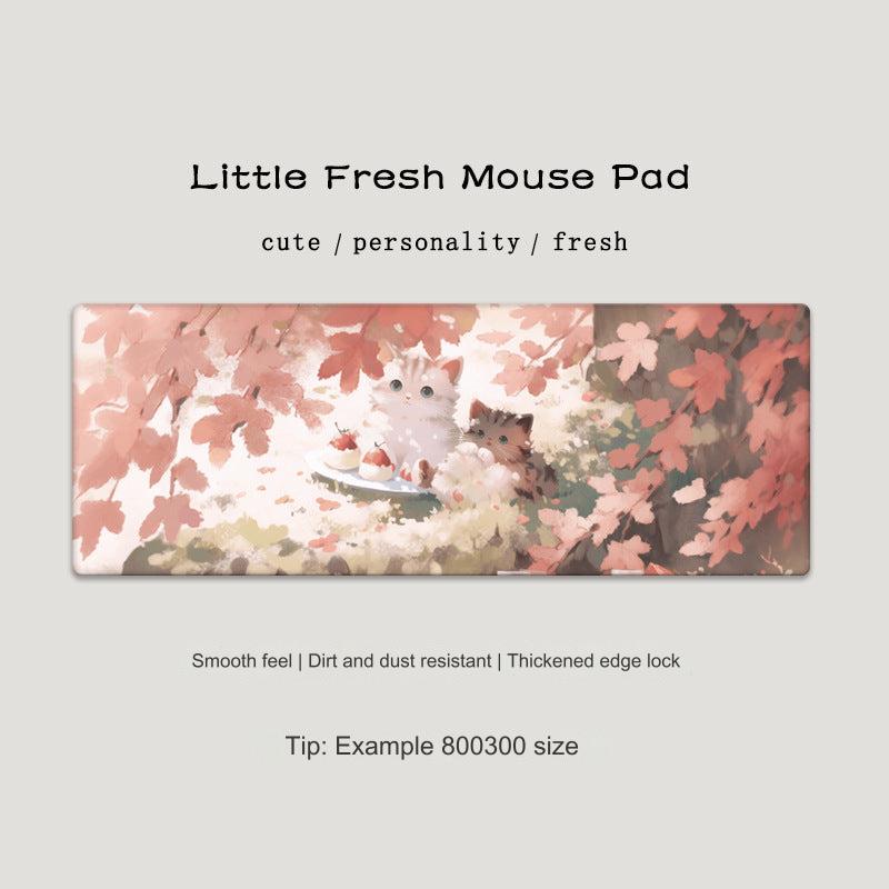 Stylish cat desk mat for gamers