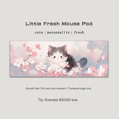 Gaming mouse pad with adorable cats