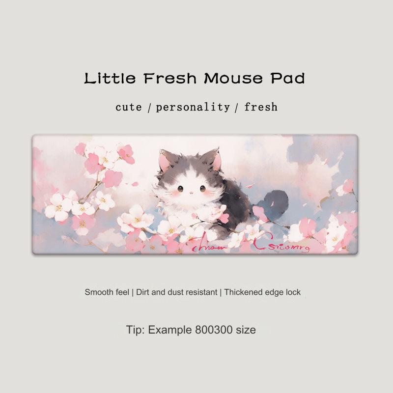 Gaming mouse pad with adorable cats