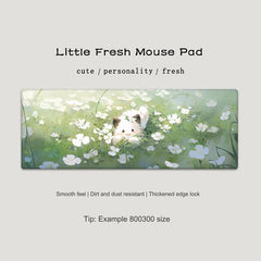 Large mouse pad with vibrant cats