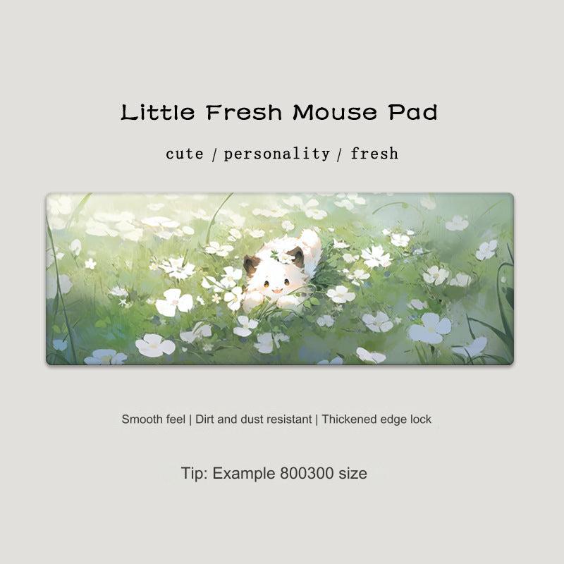 Large mouse pad with vibrant cats