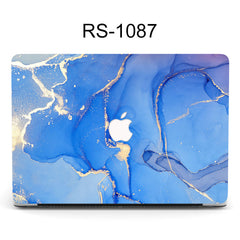 Marble hard shell case for MacBook featuring quick access image 8