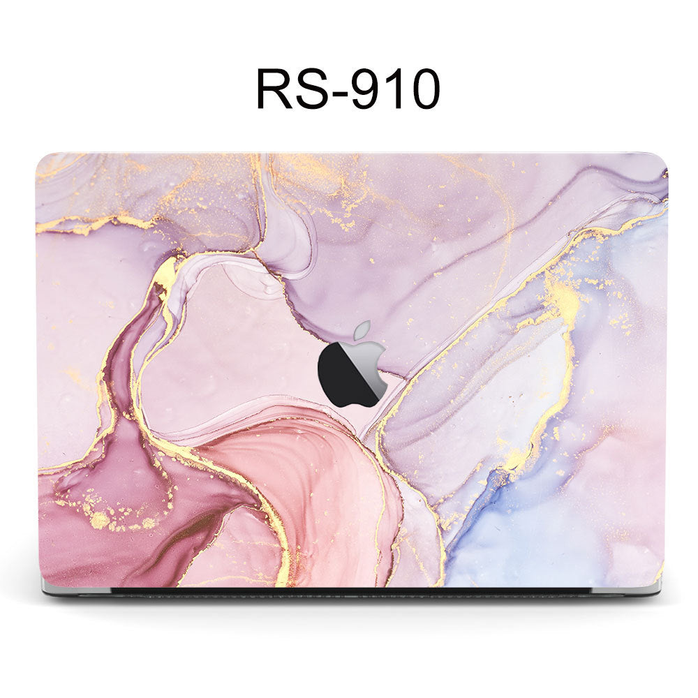 Marble hard shell case for MacBook featuring quick access image 8