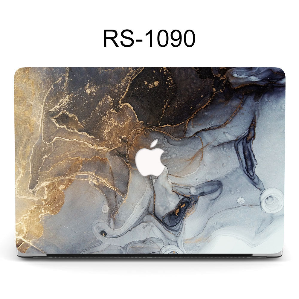 Chic laptop shell case in marbled pattern image 7