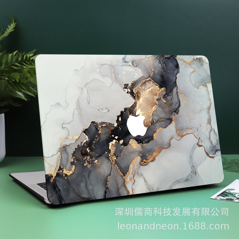 Chic laptop shell case in marbled pattern image 7