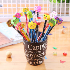 Creative Cartoon Eraser Head Pencil Set Image 3