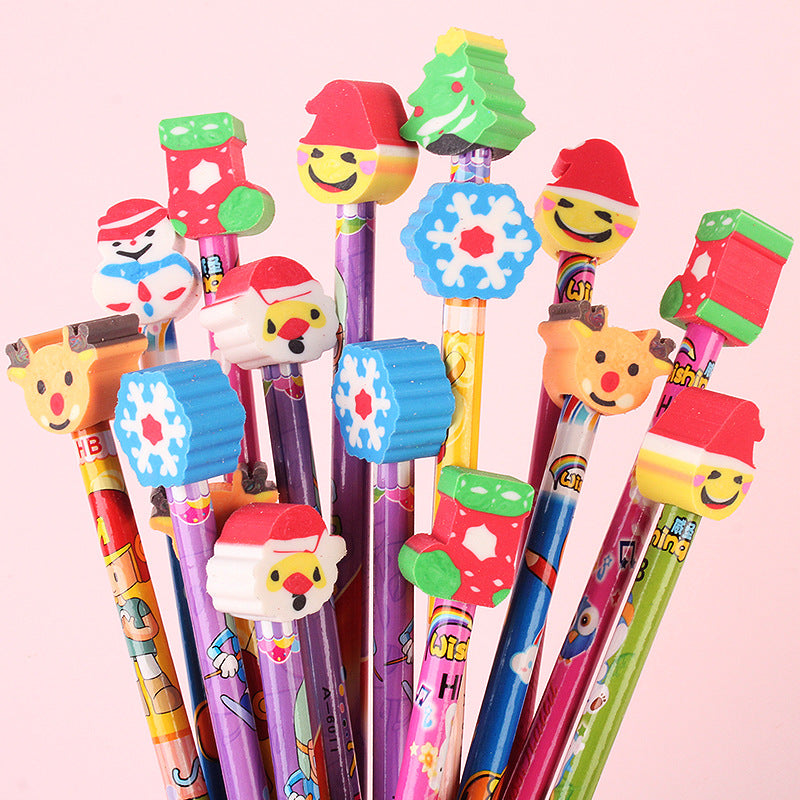 Creative Cartoon Eraser Head Pencil Set Image 5
