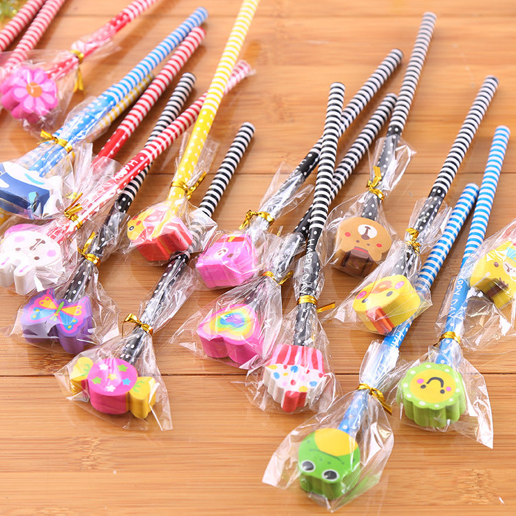 Creative Cartoon Eraser Head Pencil Set Image 9