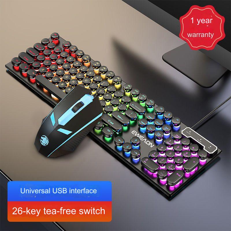 EWEADN GX330 gaming setup in Black Rainbow colour