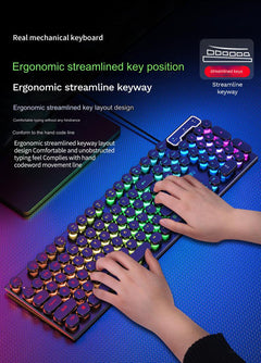 close-up of EWEADN GX330 mechanical keys