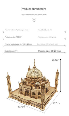 Taj Mahal Model Kit glowing LED feature - Image 4