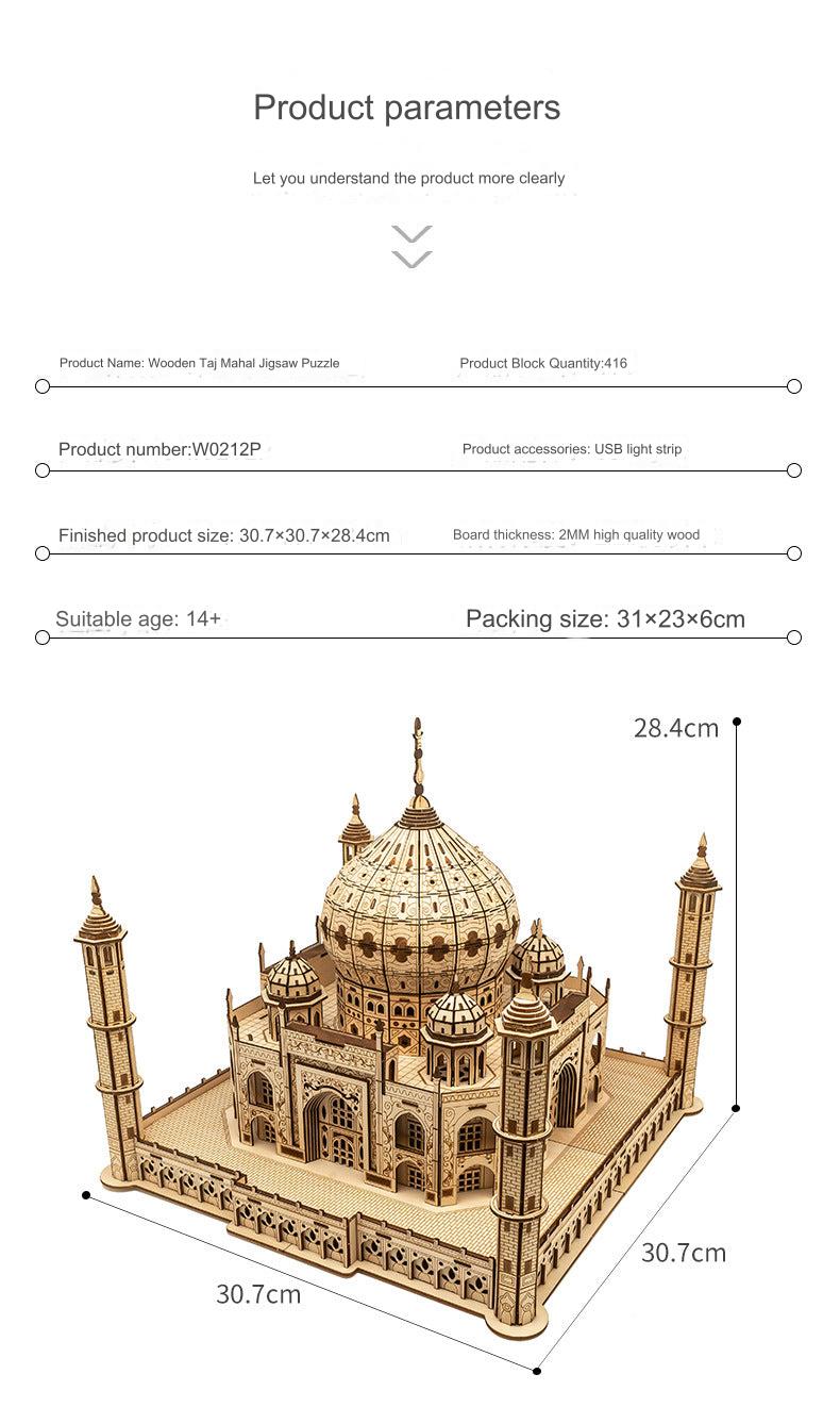 Taj Mahal Model Kit glowing LED feature - Image 4