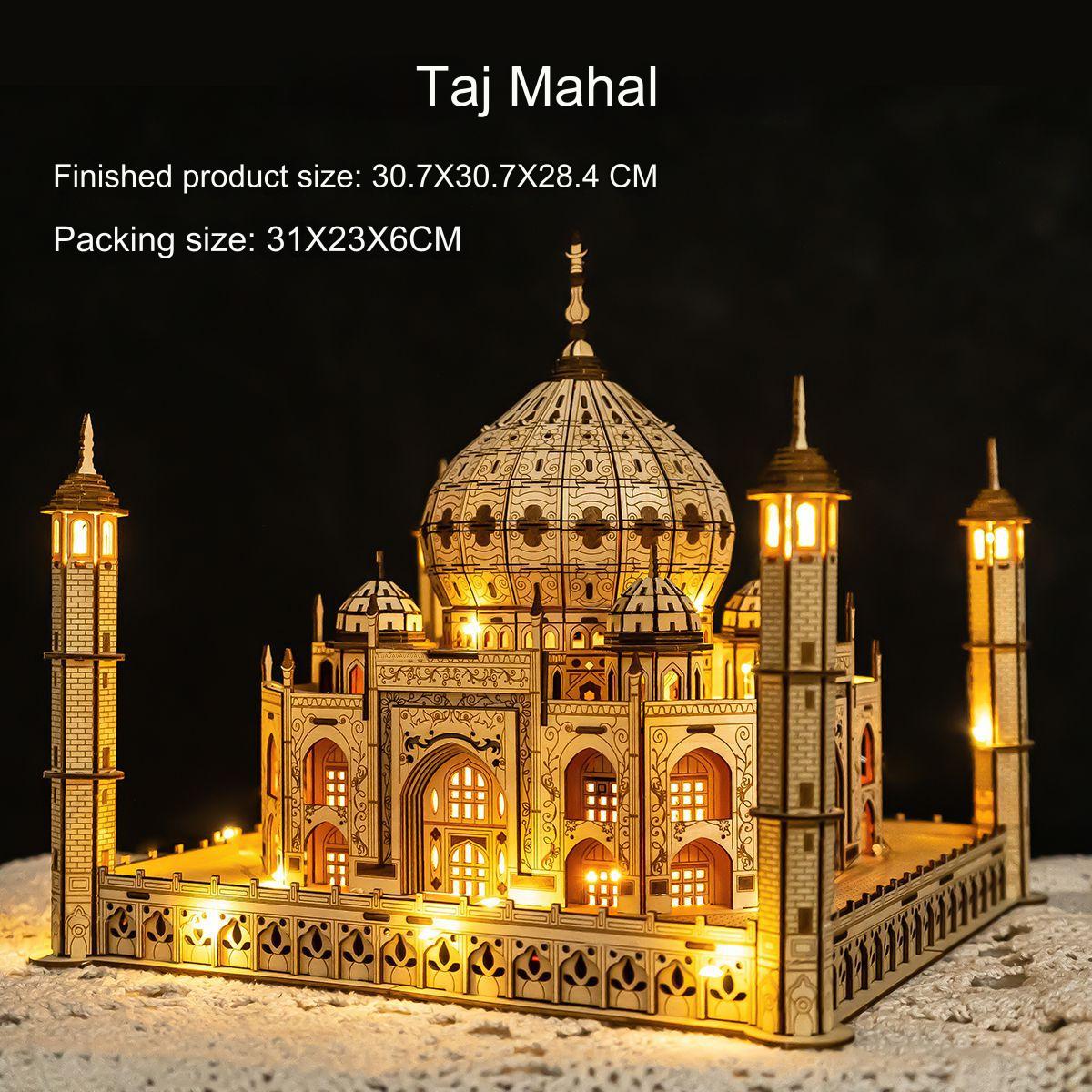 Taj Mahal Wooden Model Kit assembly - Image 2