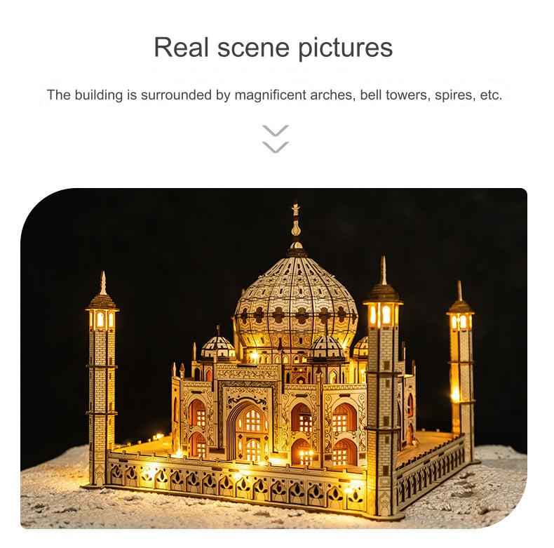 Kids enjoying Taj Mahal Model Kit activity - Image 8