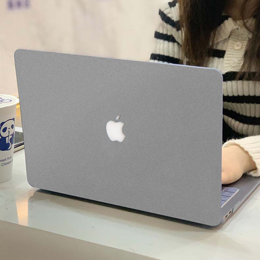 close up of MacBook case texture features