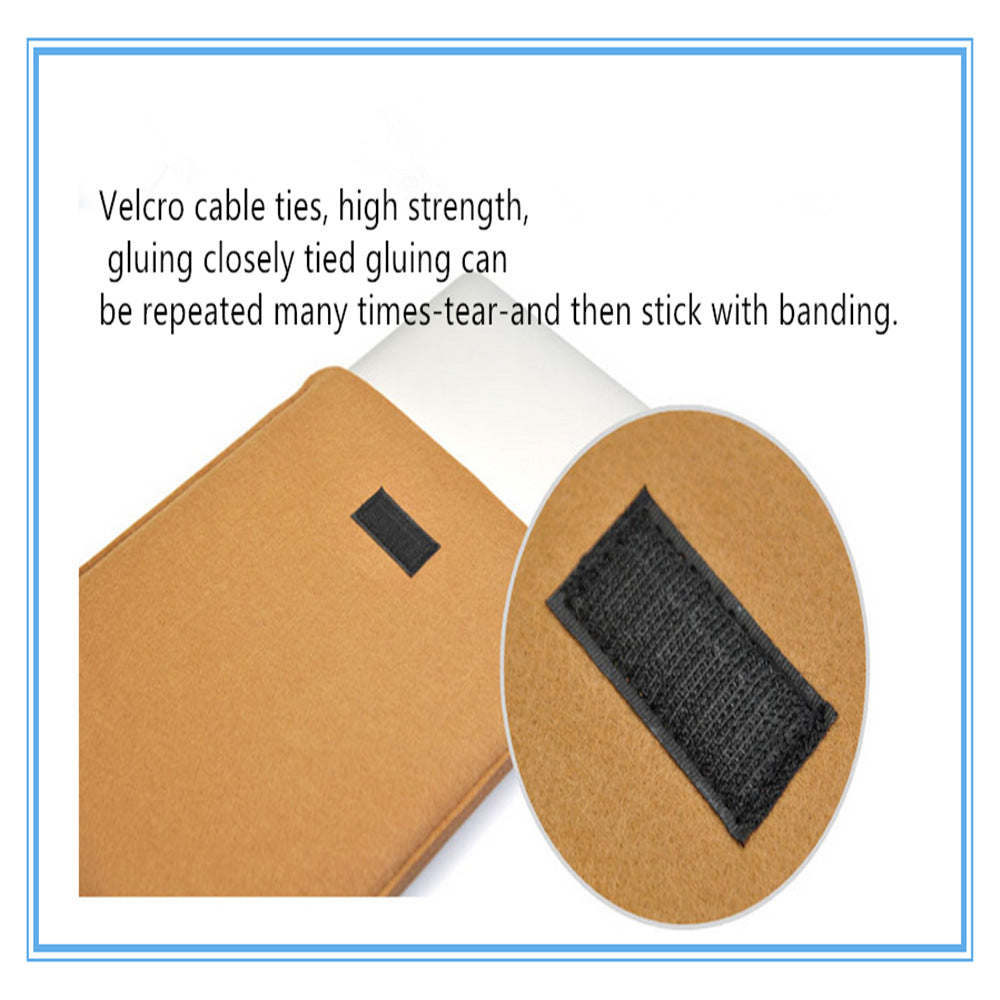 Interior view of cushioned laptop sleeve