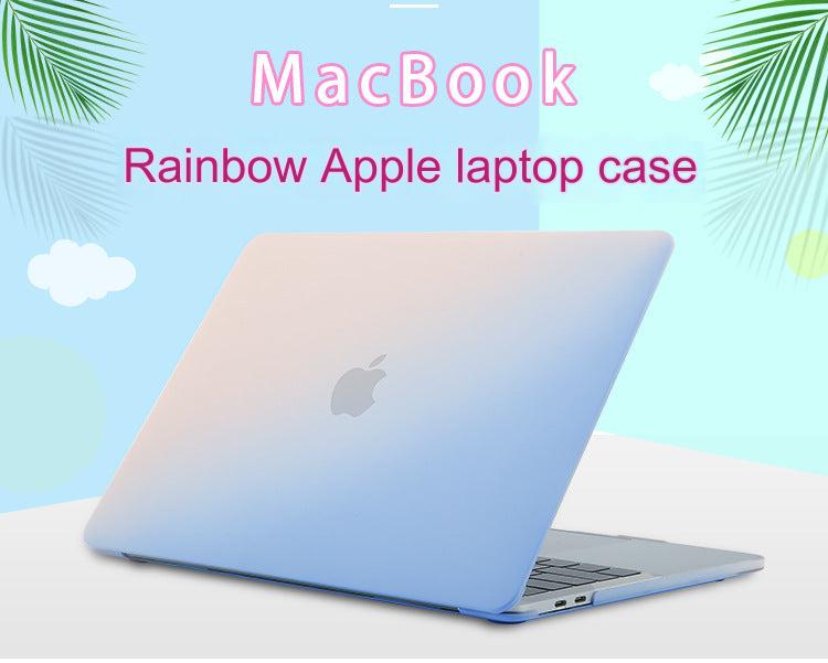 Gradient protective case with streaks of pink and blue