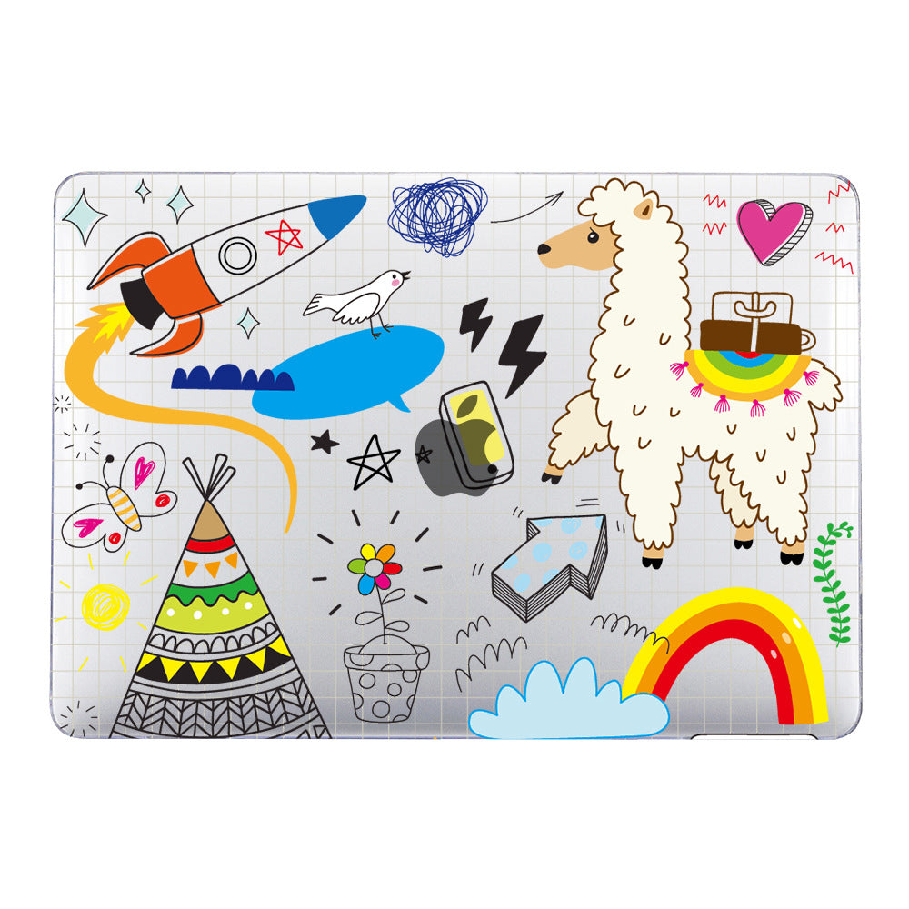 Translucent MacBook Air case showcasing design