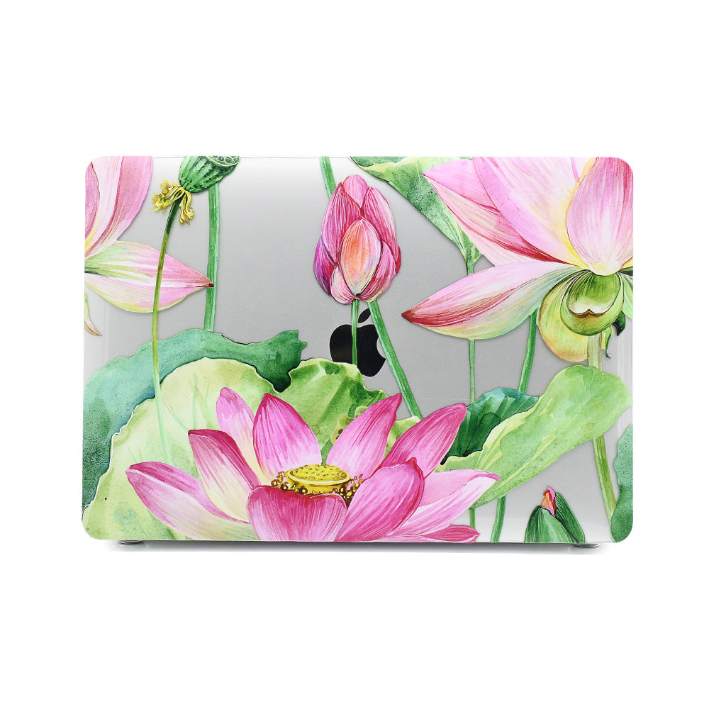 Durable plastic MacBook case with transparent finish