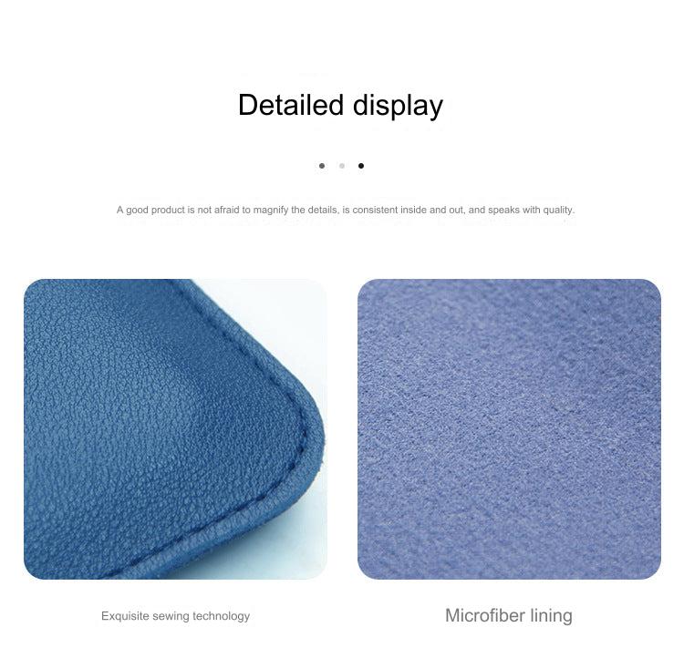 Close-up of PU material laptop sleeve
