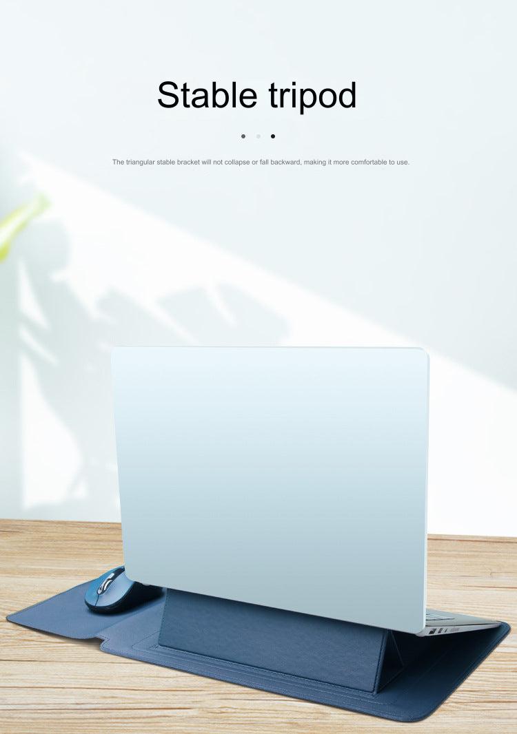 Ergonomic laptop sleeve stand for comfort