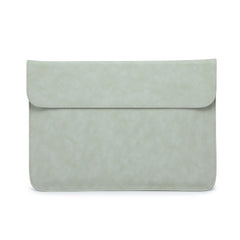 Faux leather laptop sleeve in Mint Green colour