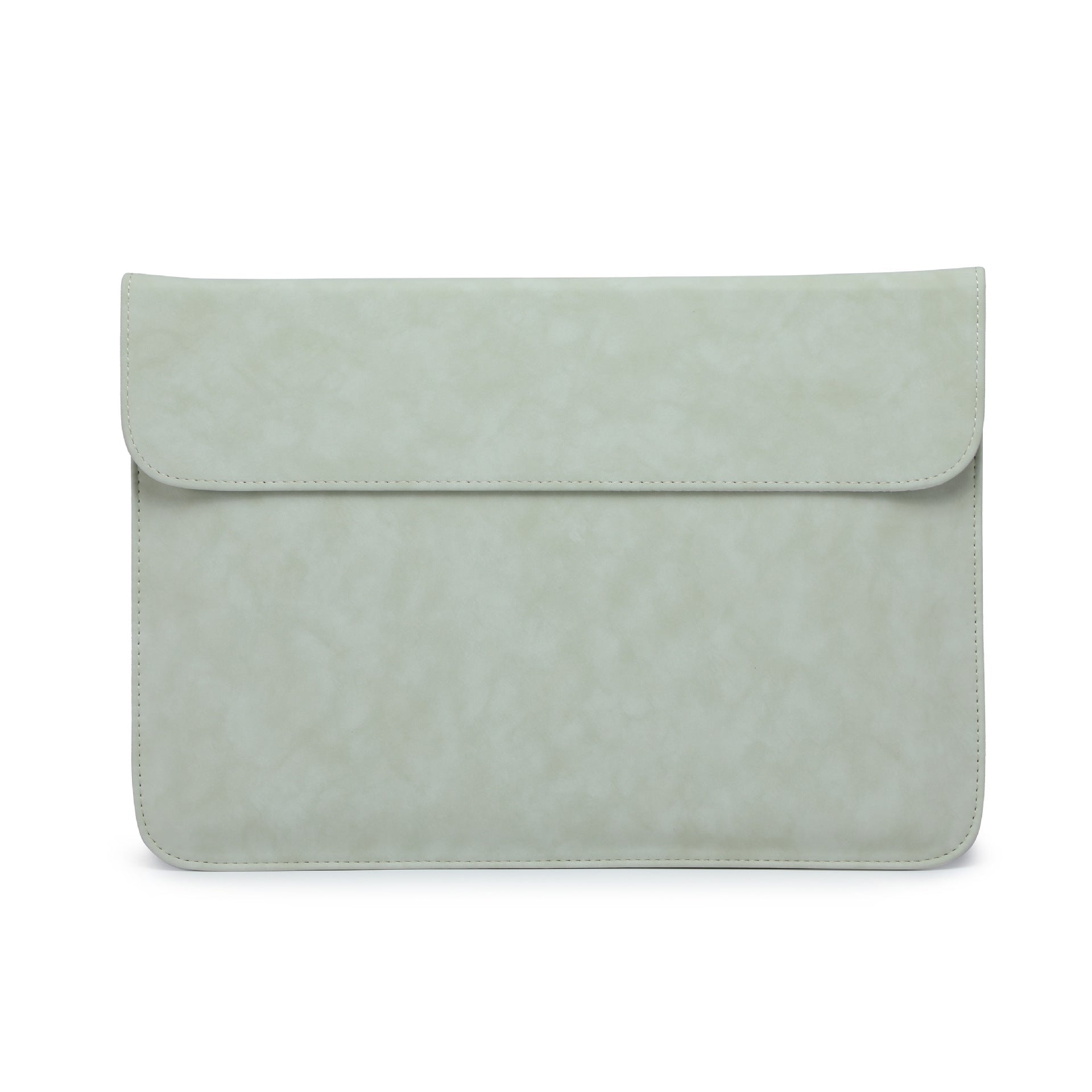 Faux leather laptop sleeve in Mint Green colour