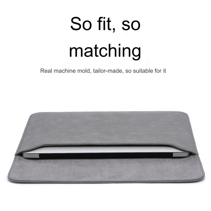 Faux leather laptop sleeve in Mint Green colour