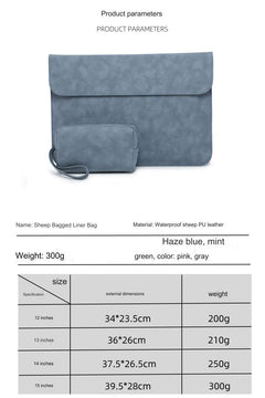 MacBook Air sleeve in Misty Blue