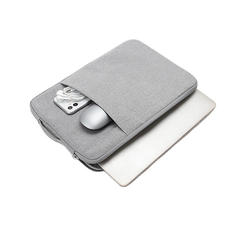 grey laptop carrying case with zipper