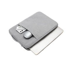 grey laptop carrying case with zipper
