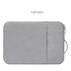 grey laptop carrying case with zipper