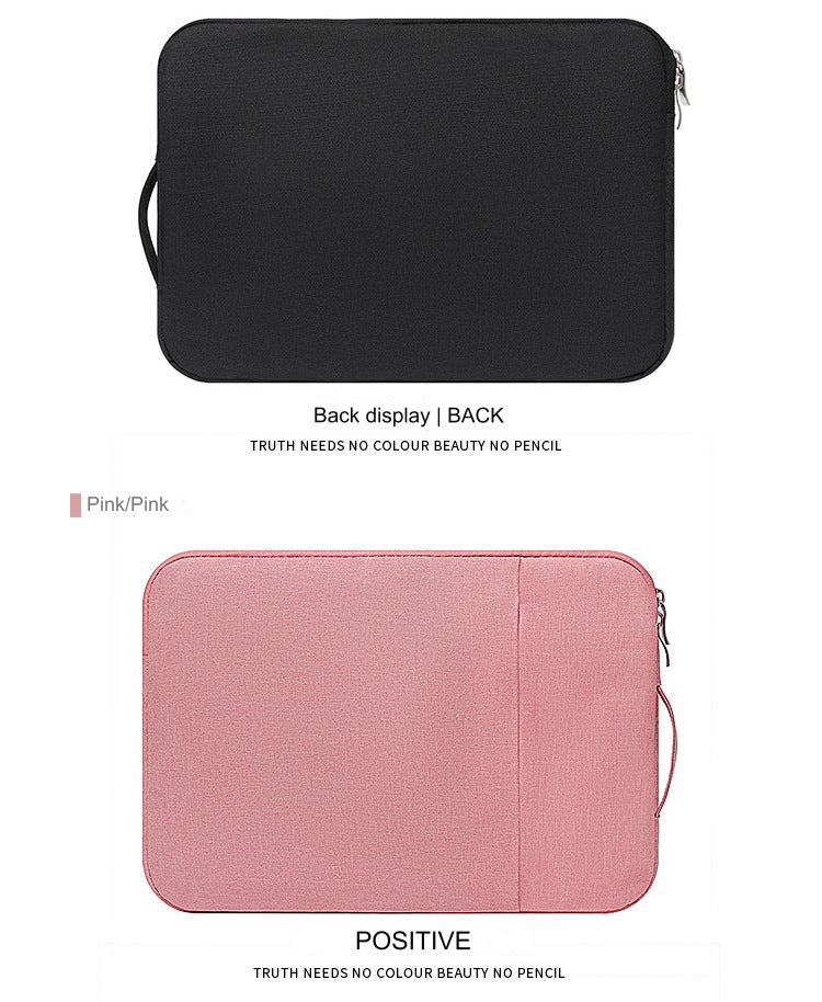 close up of laptop sleeve interior
