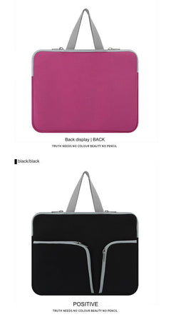 Carrying handle of the neoprene laptop sleeve