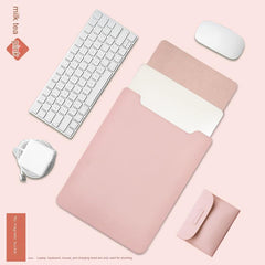 Green Ultra-Slim Portable PU Leather MacBook Sleeve