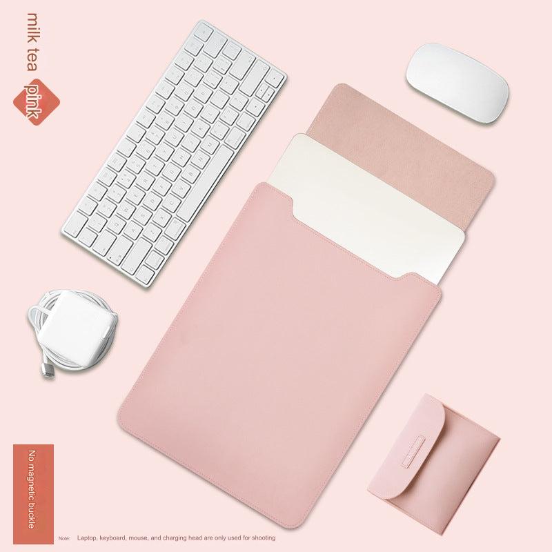Green Ultra-Slim Portable PU Leather MacBook Sleeve