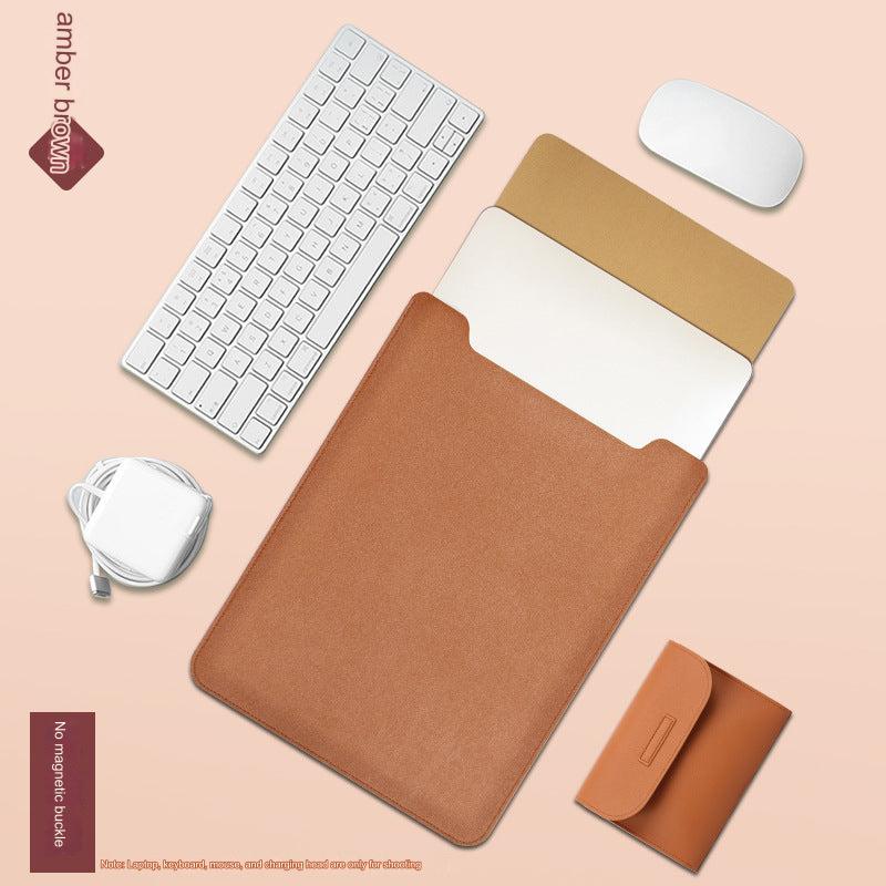 PU Leather MacBook Sleeve - Soft interior lining