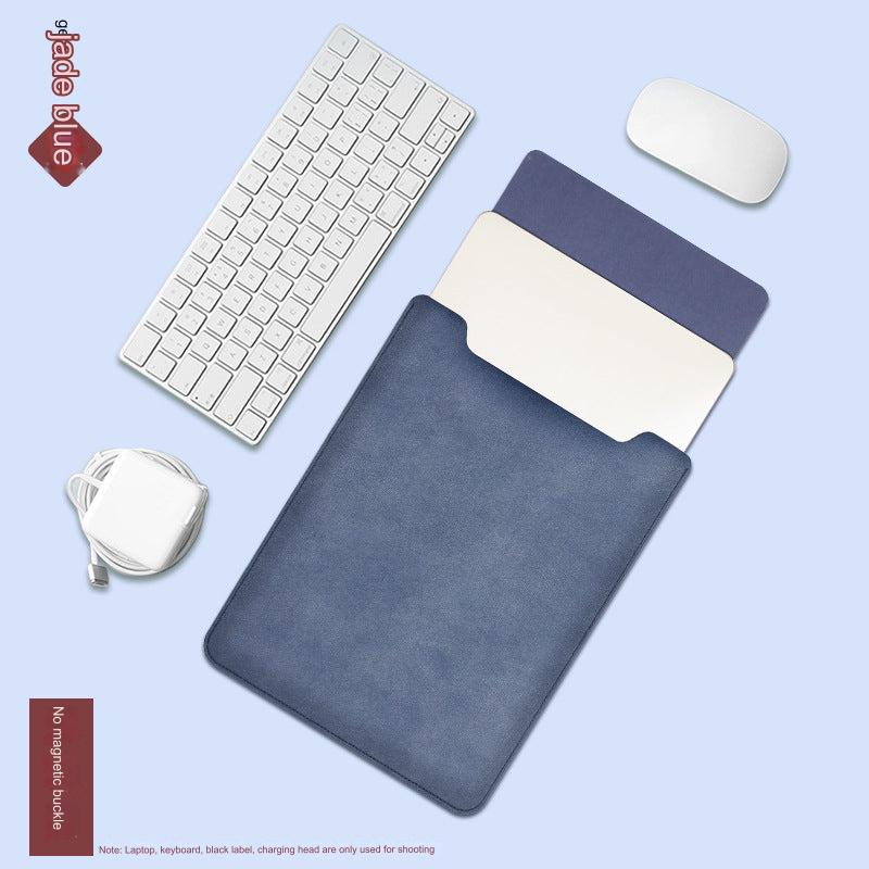 Ultra-Slim Portable PU Leather MacBook Sleeve - Black