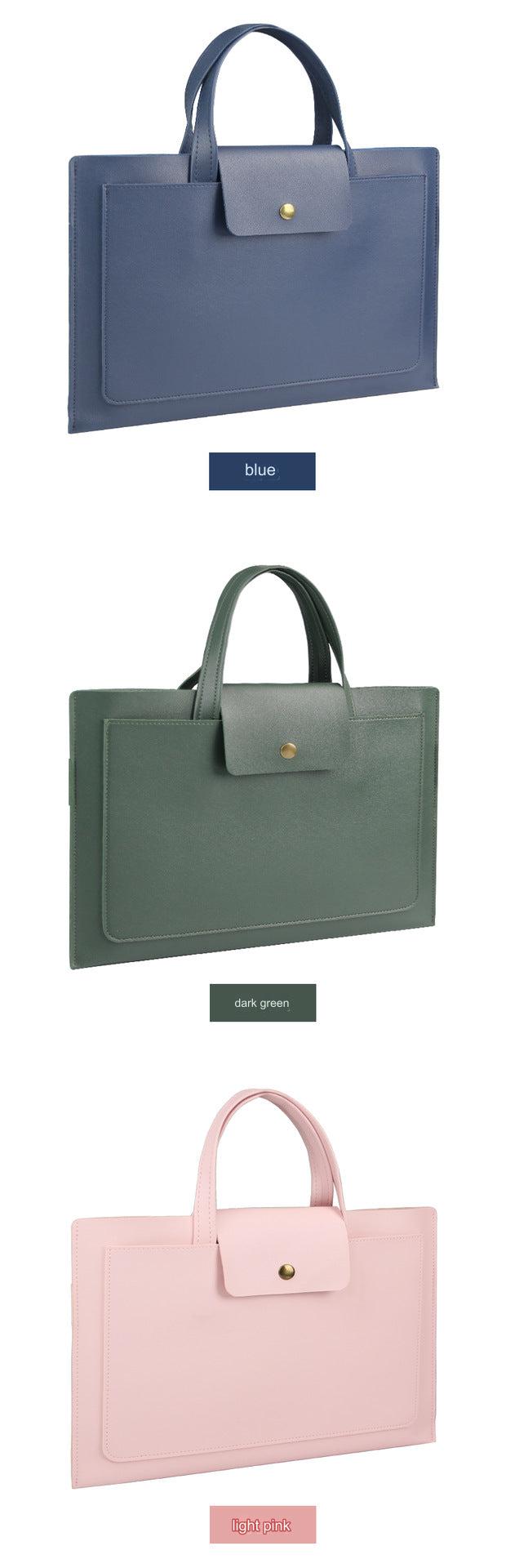 Stylish waterproof laptop sleeve in green