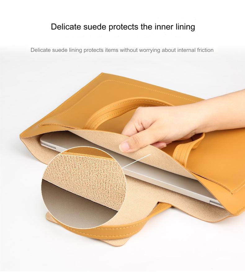 Stylish waterproof laptop sleeve in light gray