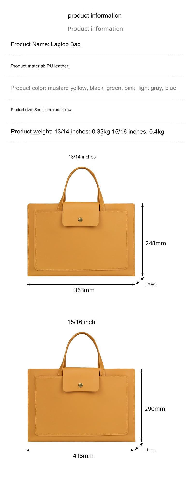 Features of laptop sleeve including waterproof design