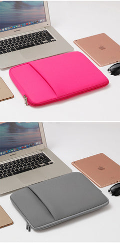 Image of blue unisex laptop sleeve