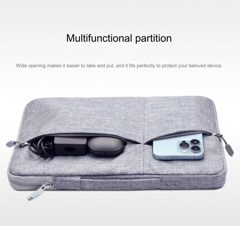 Breathable laptop sleeve with organisational features
