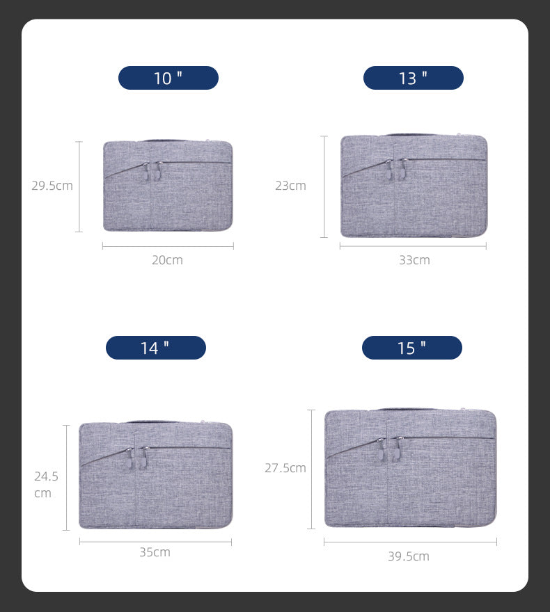 Durable polyester laptop sleeve interior