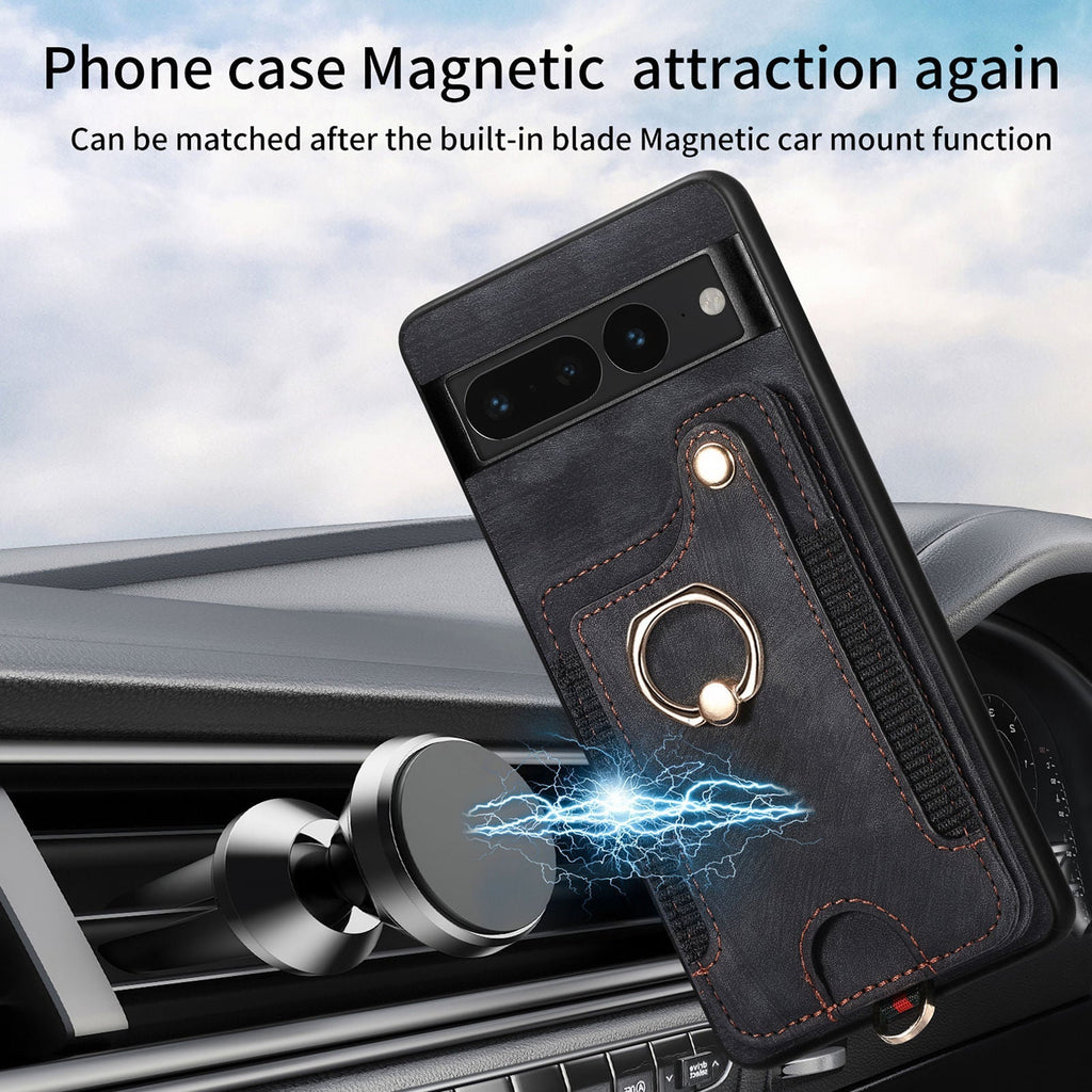 Premium PU leather card holder case for Google Pixel 8