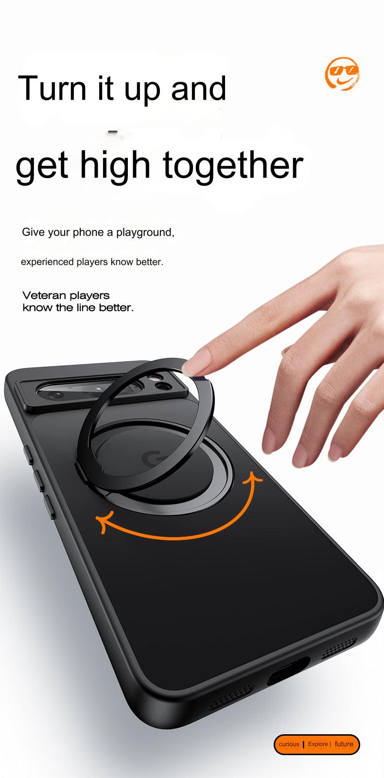 transparent rotating stand case for Google Pixel 8A